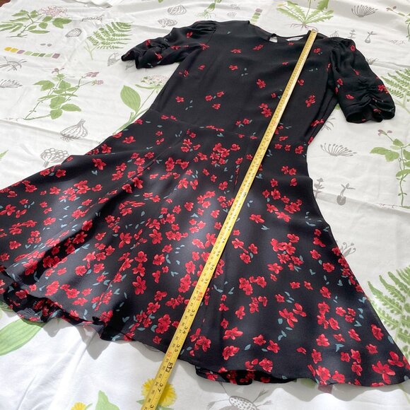 Reformation Gracie Mini Dress in Oracle Black Floral Size 2 - Picture 12 of 14